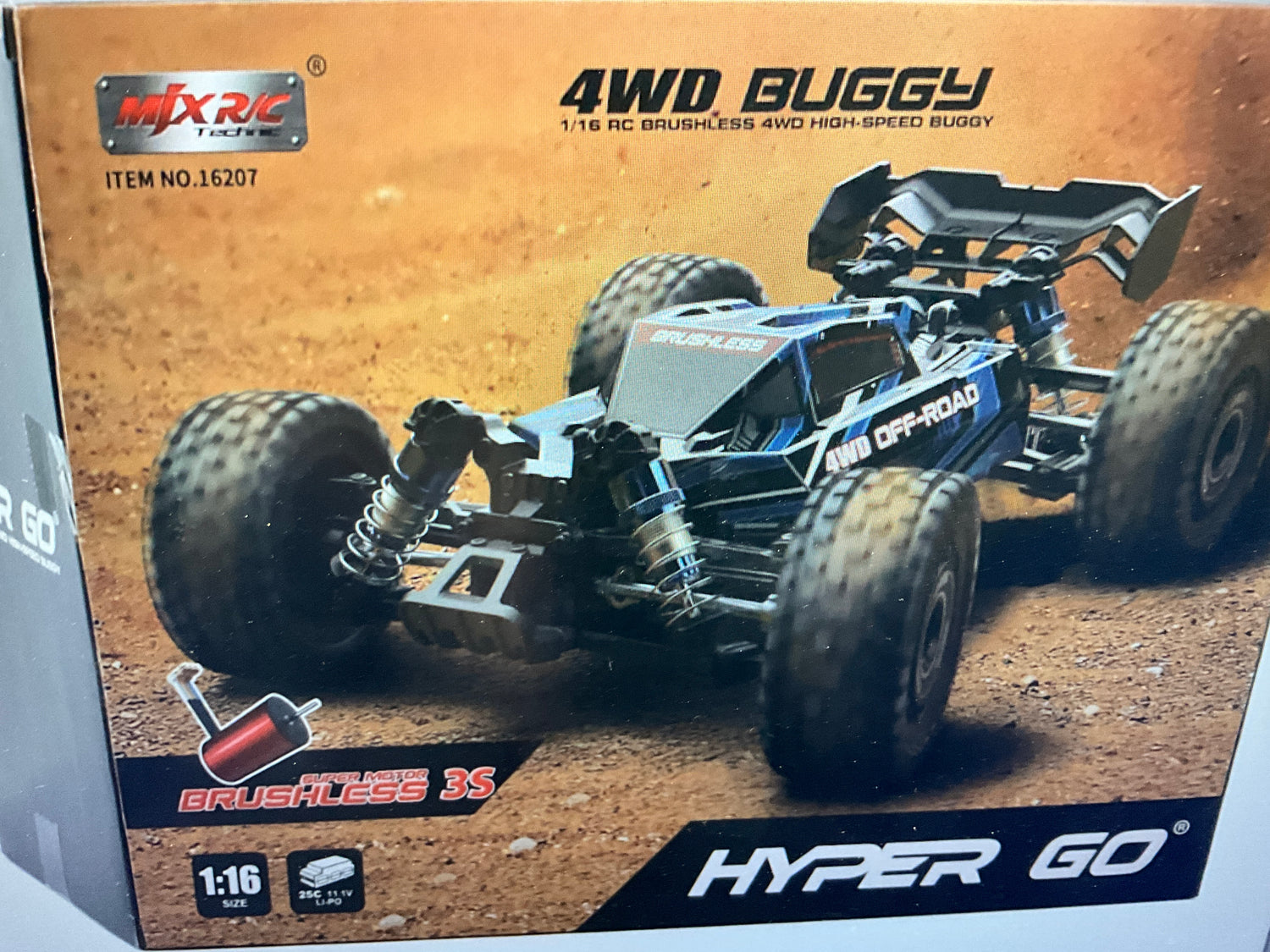 MJX HYPER GO 16207 1/16 4WD RTR Brushless Buggy w/3S Battery &amp; 2.4GHz Radio