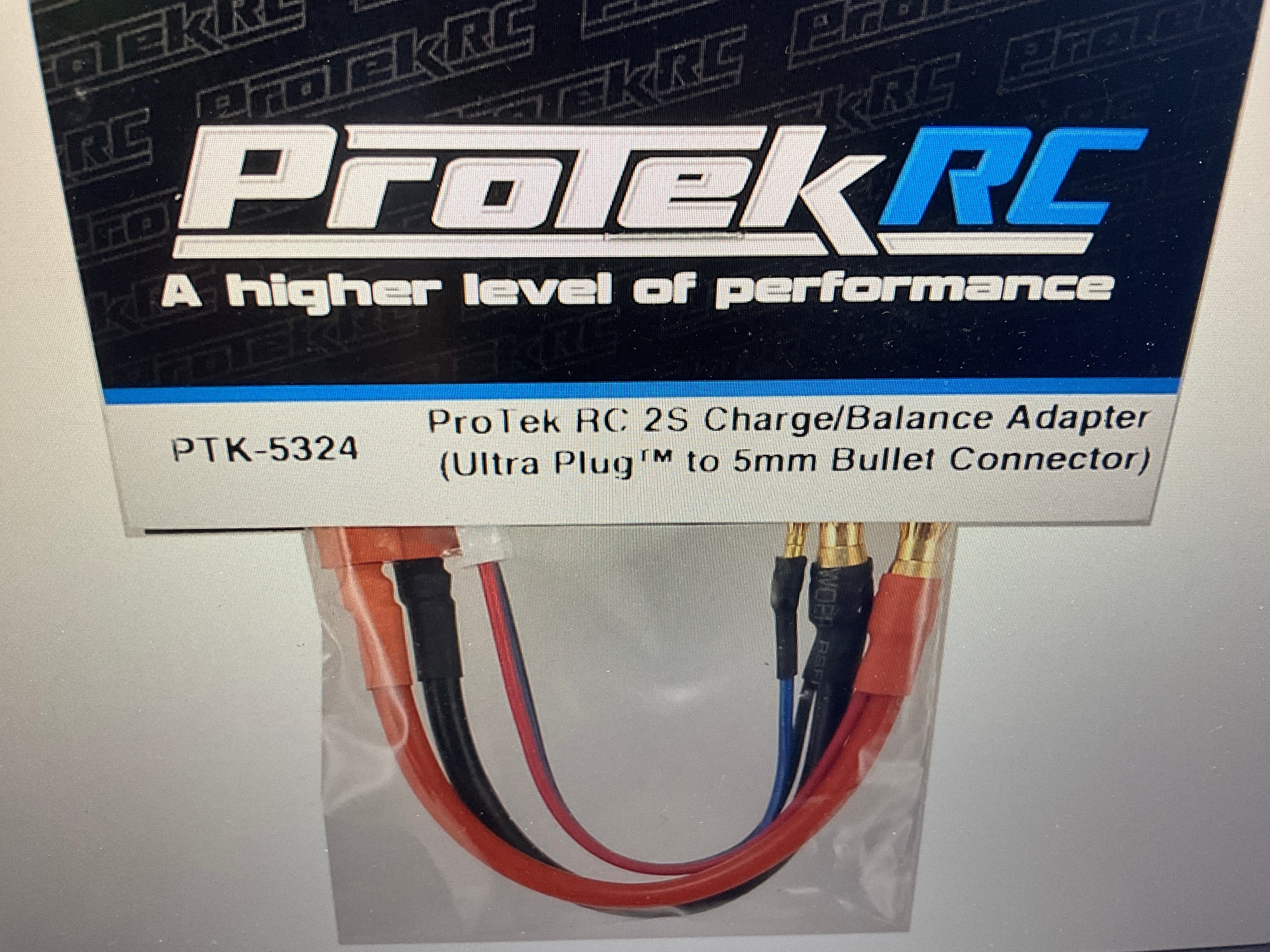 ProTek RC 2S Charge/Balance Adapter (T-Style Ultra Plug to 5mm Bullet Connector)