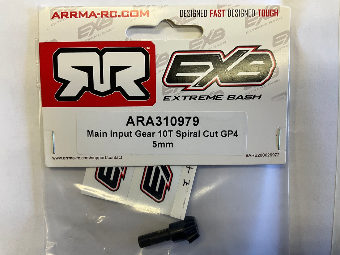 ARRMA Main Input Gear 10T Spiral Cut GP4 5mm