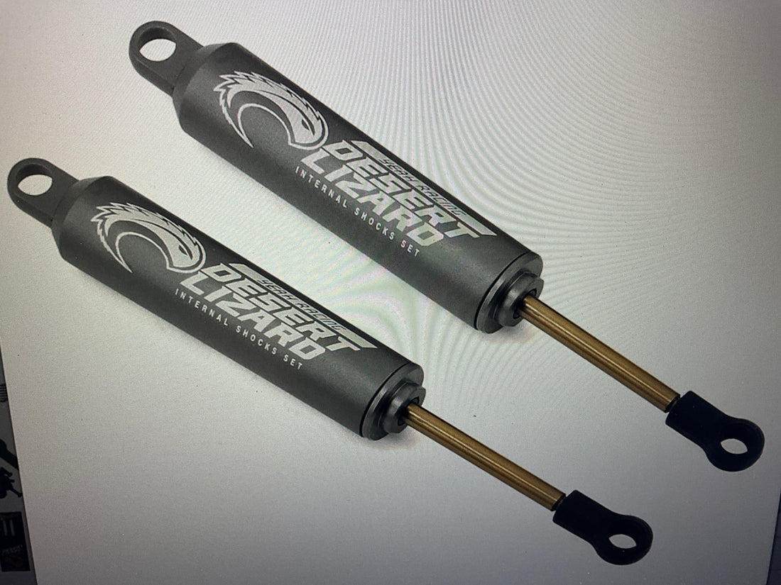 Yeah Racing Aluminum Desert Lizard Two Stage Internal Spring Shocks (Grey) (2) (100mm)