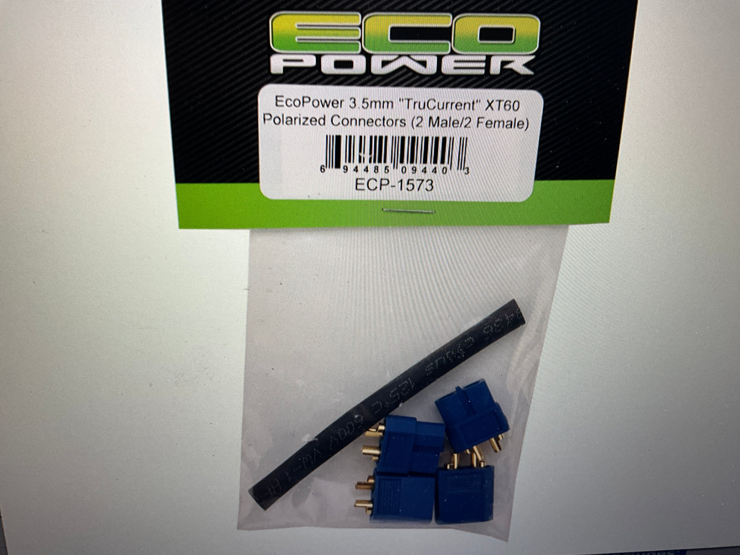 EcoPower 3.5mm "TruCurrent" XT60 Polarized Connectors (2 Male/2 Female)
