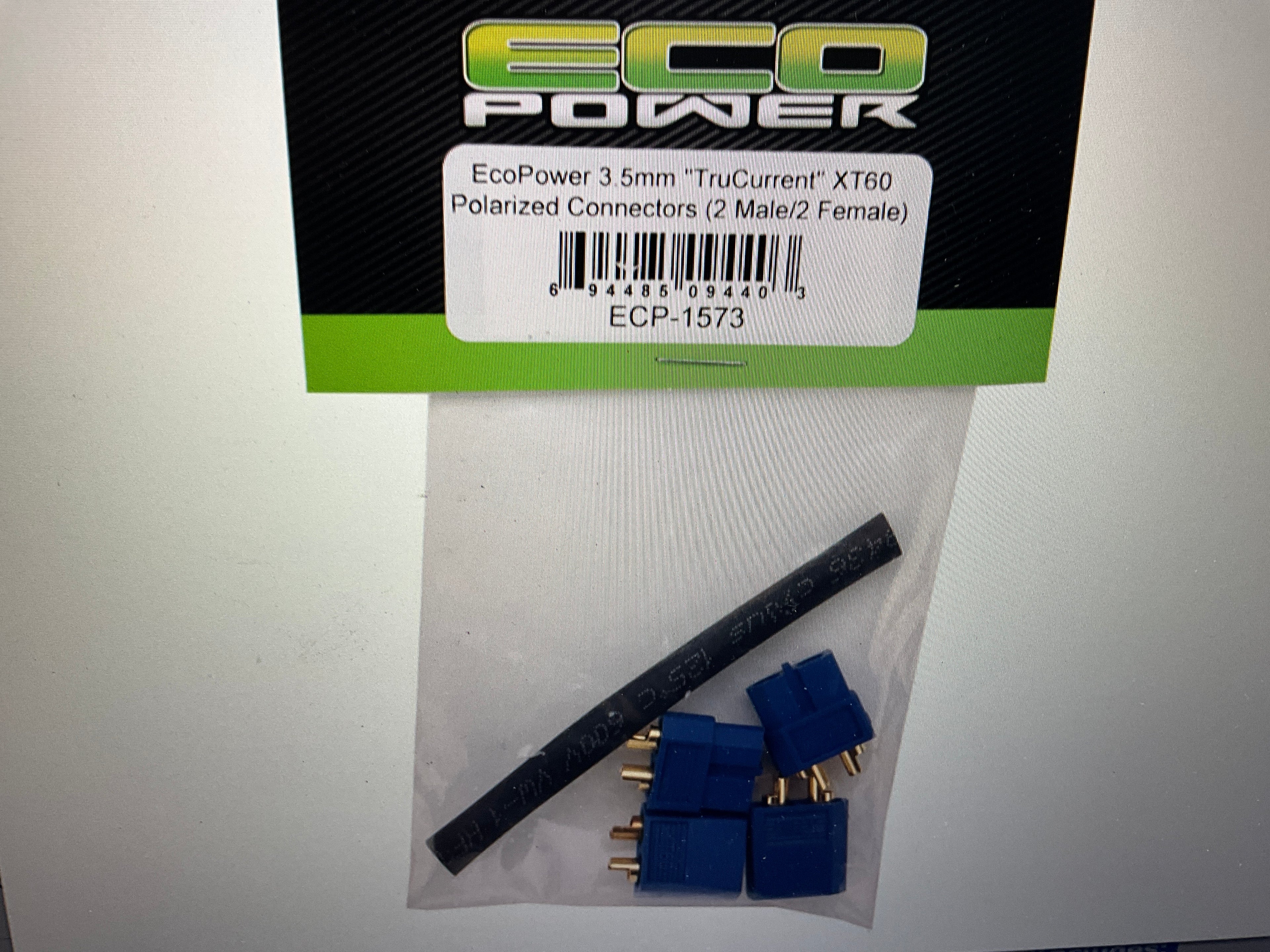 EcoPower 3.5mm "TruCurrent" XT60 Polarized Connectors (2 Male/2 Female)