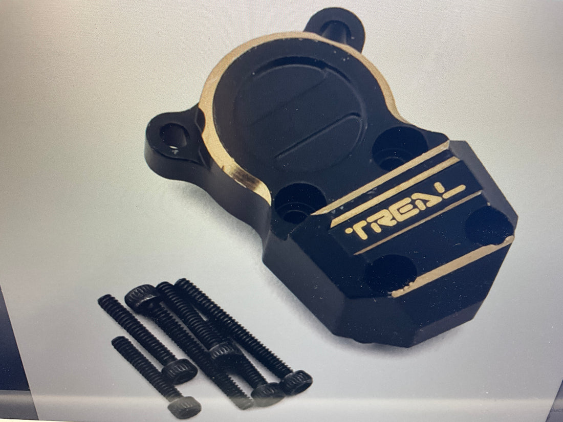 Treal Hobby Axial SCX24 Brass Differential Cover (Black) (11.2g)