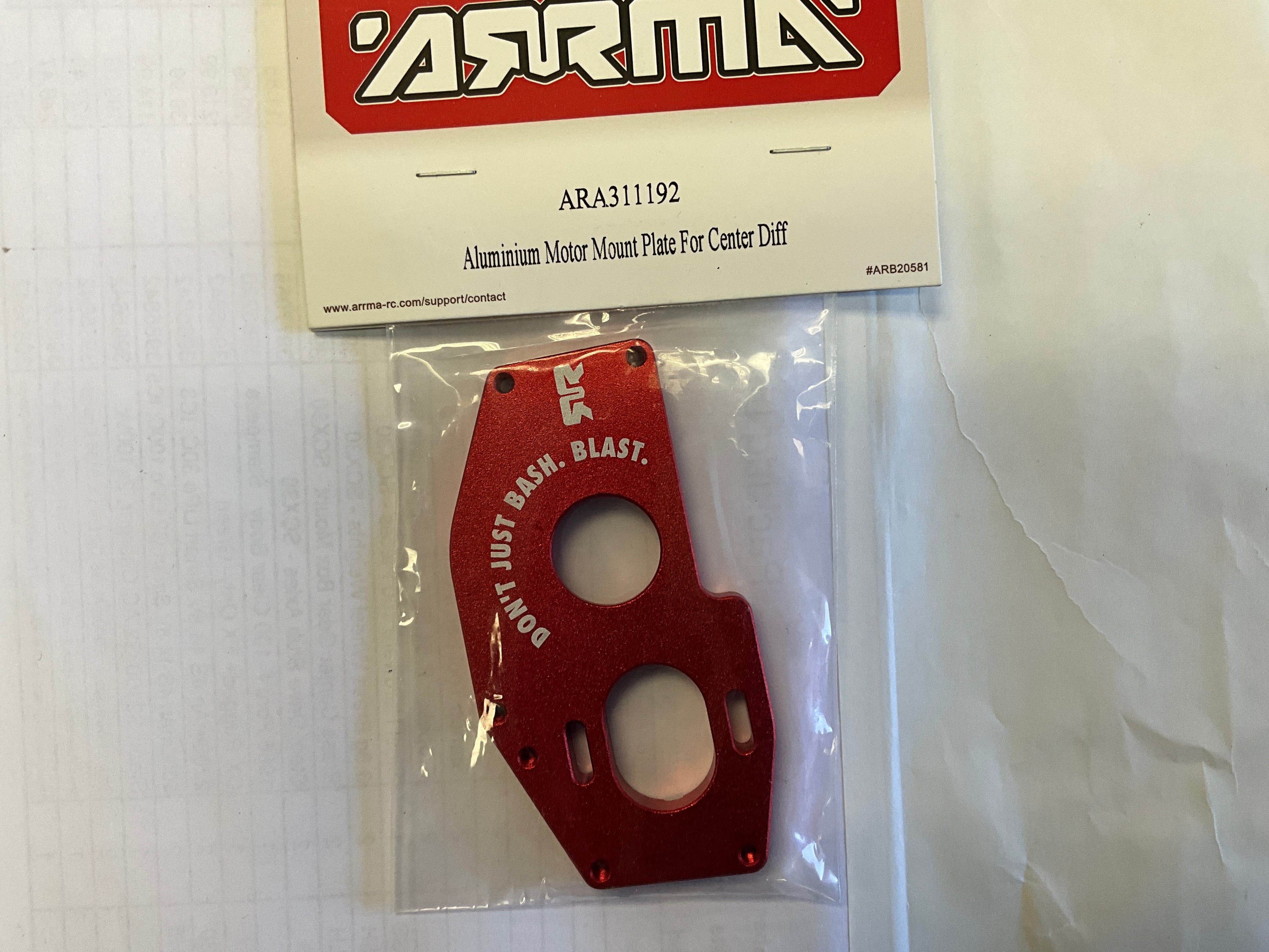 ARRMA Aluminium Motor Mount Plate For Center Diff