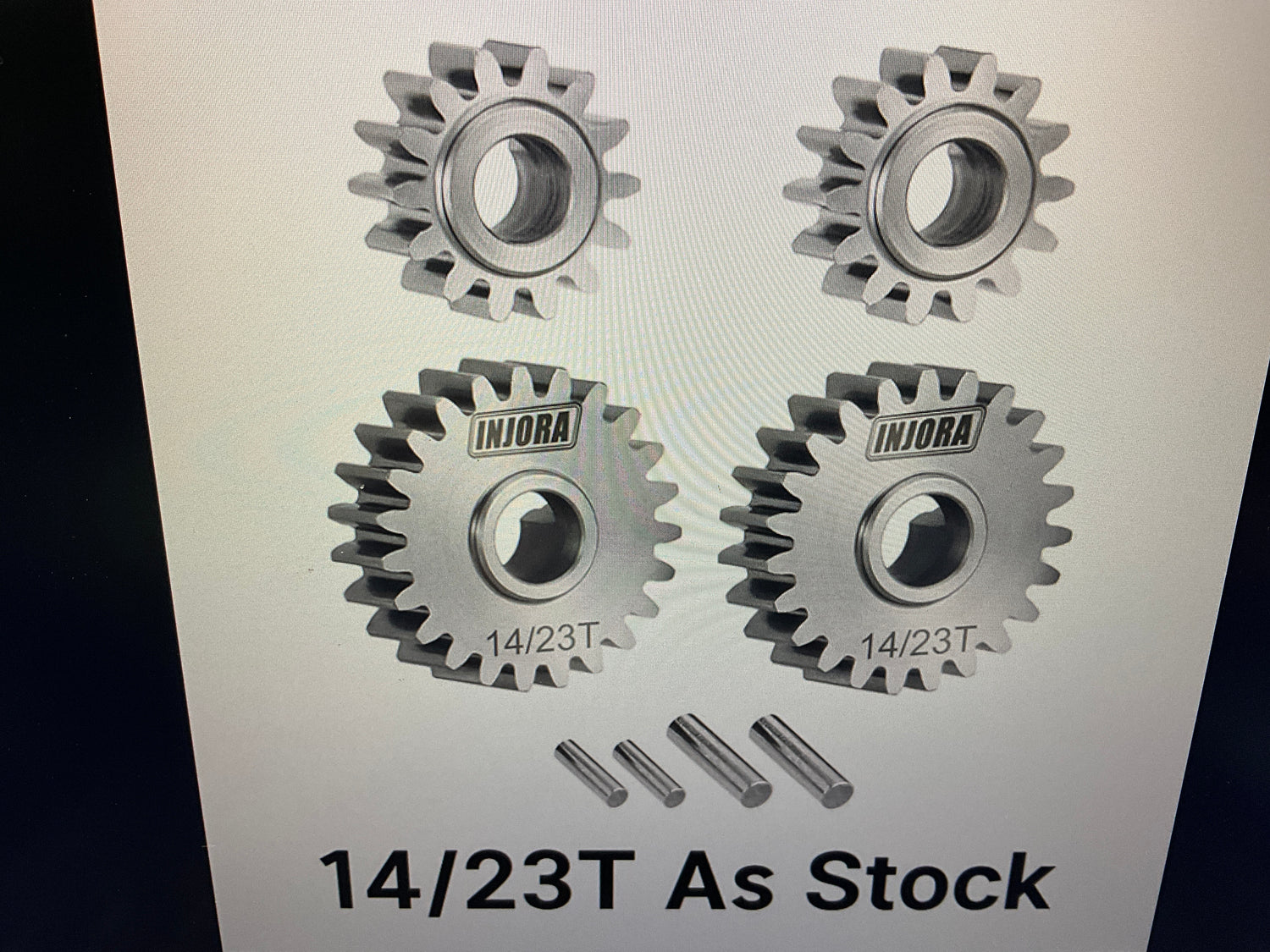 INJORA Stainless Steel Portal Gears Set for 1/18 Redcat Ascent-18 &amp; Scout II Apex
