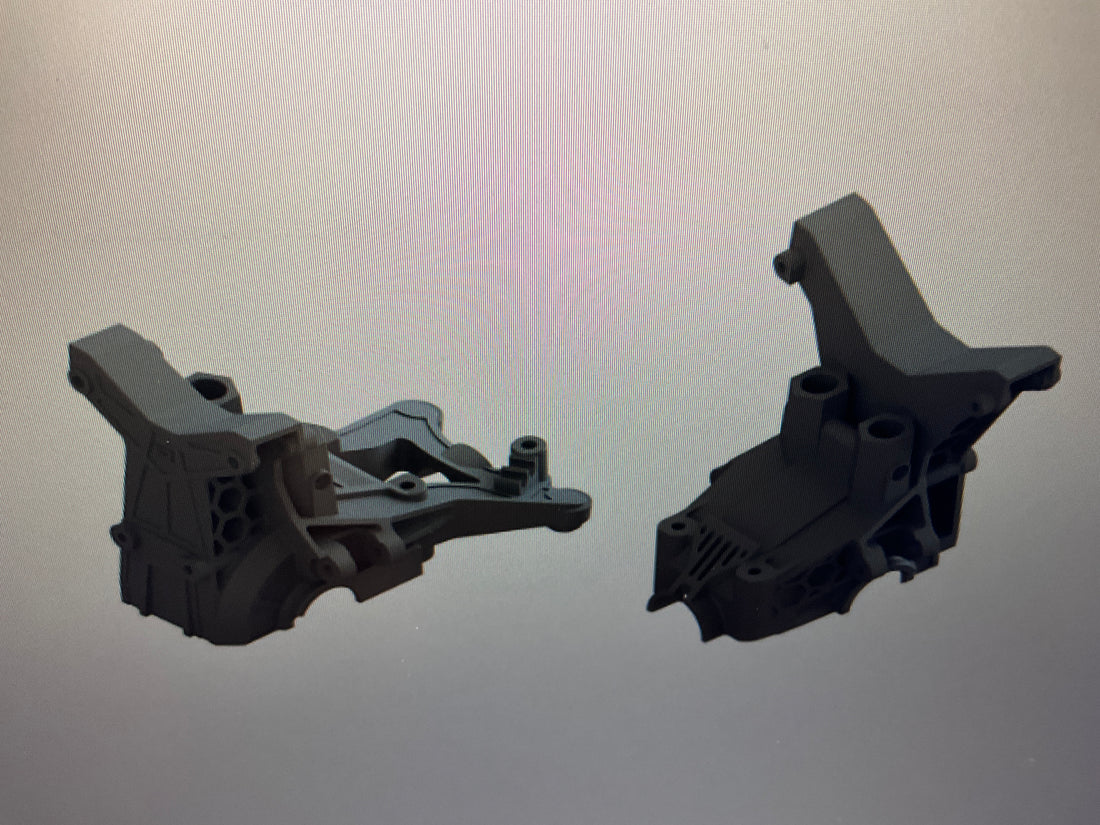 ARA-1082 Front/Rear Composite Upper Gearbox Covers/Shock Tower