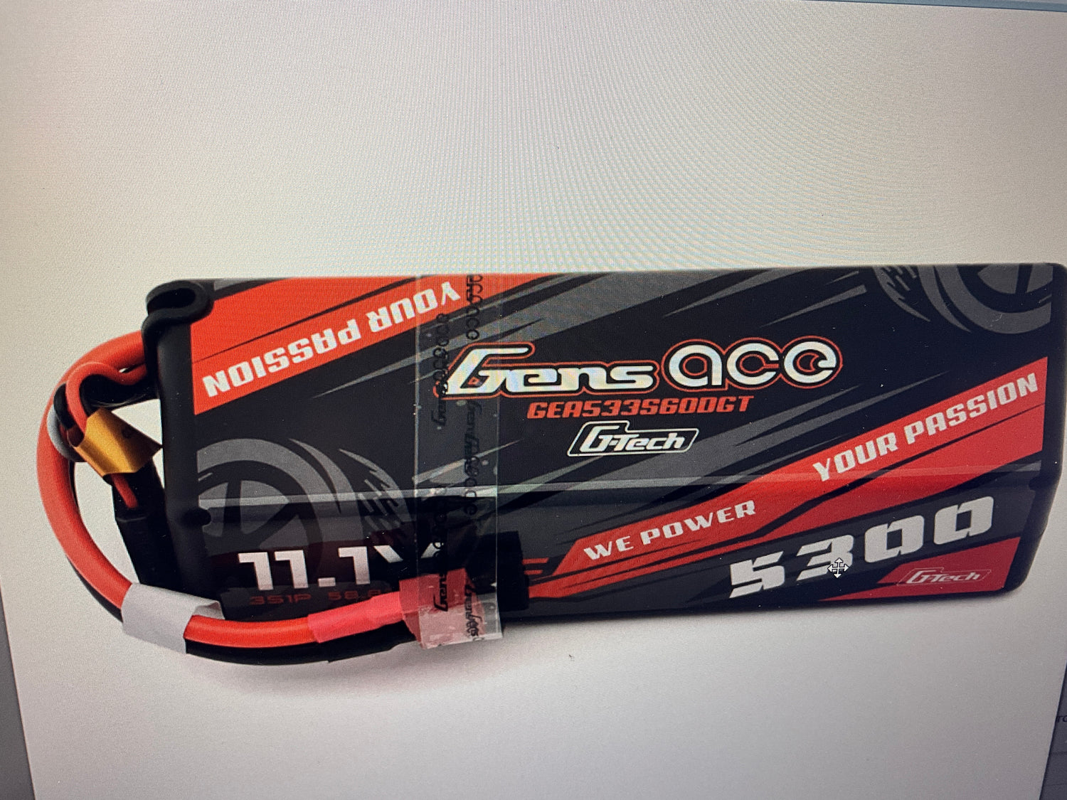 Gens Ace G-Tech Smart 3S LiPo Battery 60C (11.1V/5300mAh) w/T-Style Connector