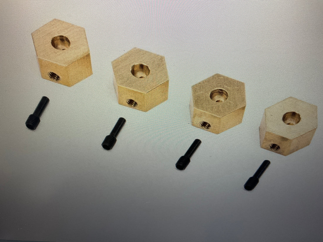 AXIAL Hex Hubs, Brass (7g): UTB18 (4)