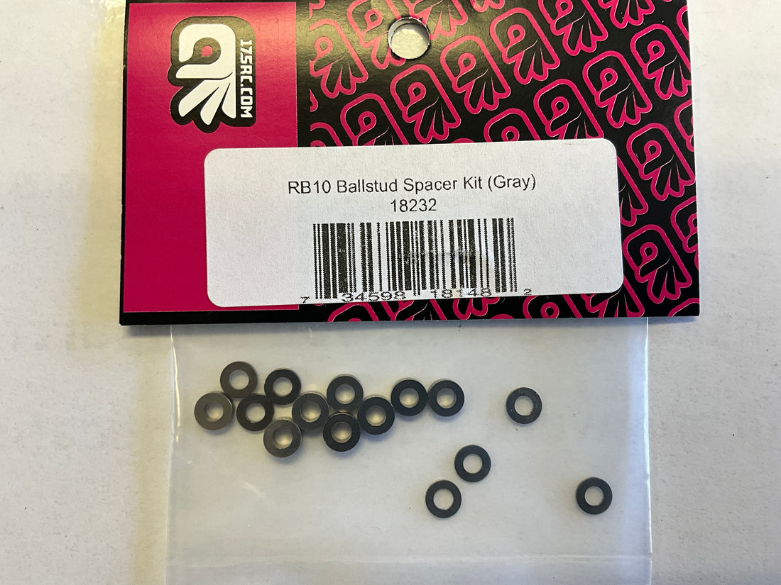 175RC Associated RB10 Ball Stud Spacer Kit (Grey) (16)