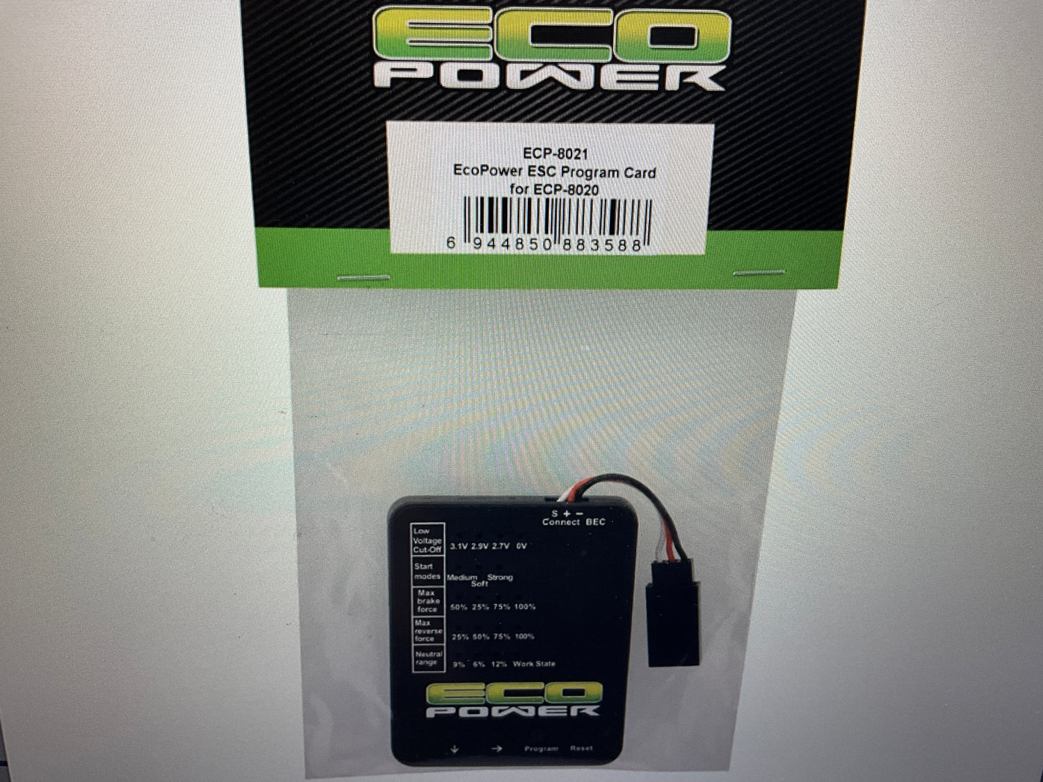 EcoPower ESC Program Card for ECP-8020