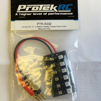 ProTek RC 1S 12-Battery Parallel Charger Board (Ultra Micro/JST-PH)