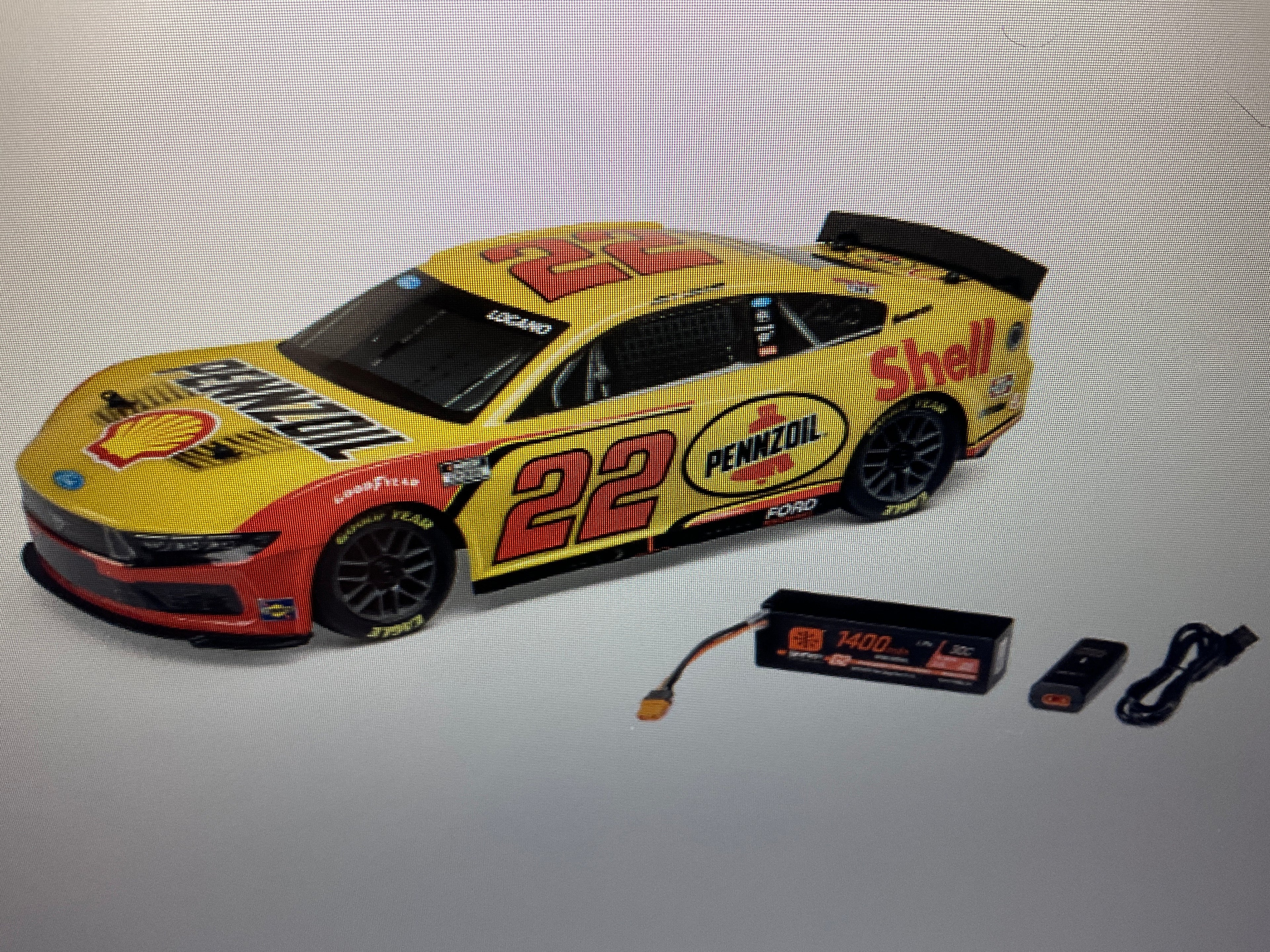 1/12 Losi NASCAR 2025 Joey Logano No. 22 Shell (Battery &amp; Charger Included)