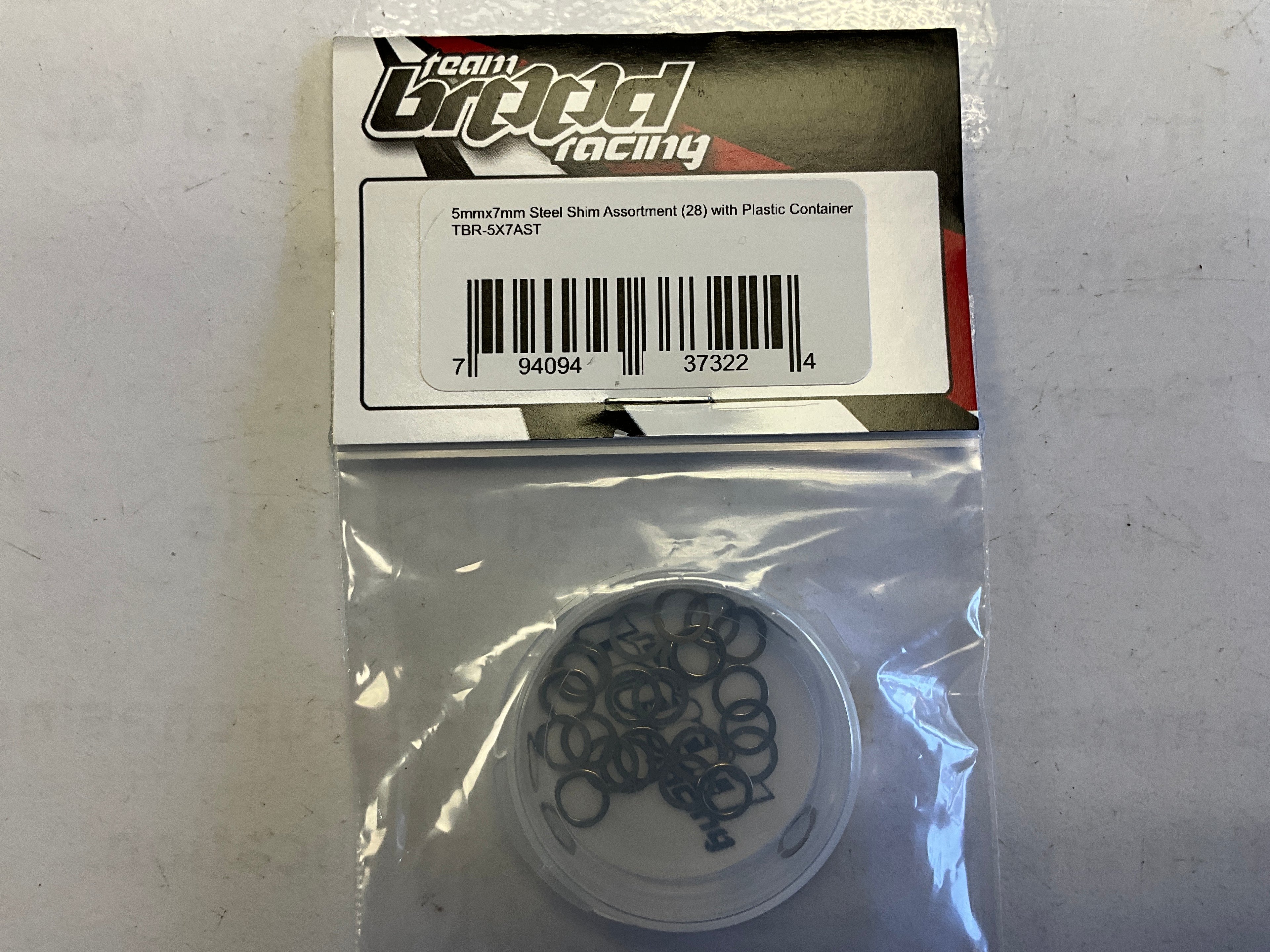 Team Brood 5x7mm Steel Shim Set (28) (0.1/0.2/0.3/0.5mm)