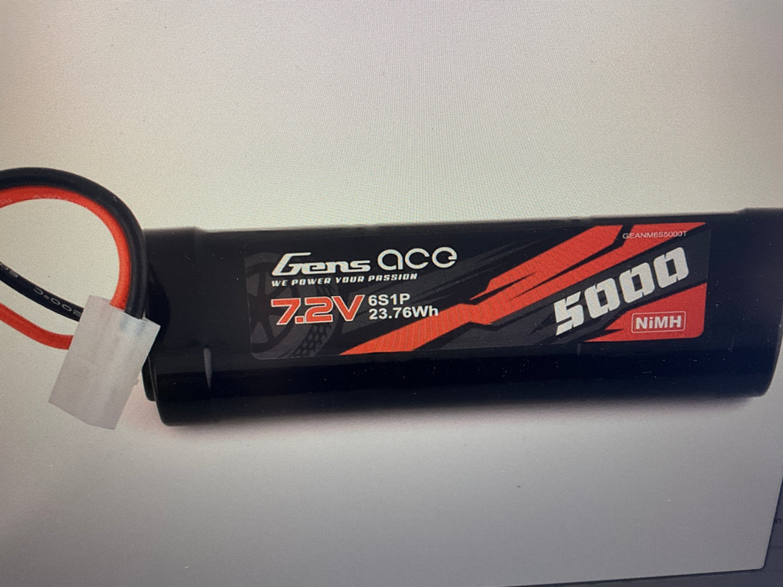 Gens Ace 6 Cell 7.2V NiMh Battery (5000mAh) w/Tamiya Connector