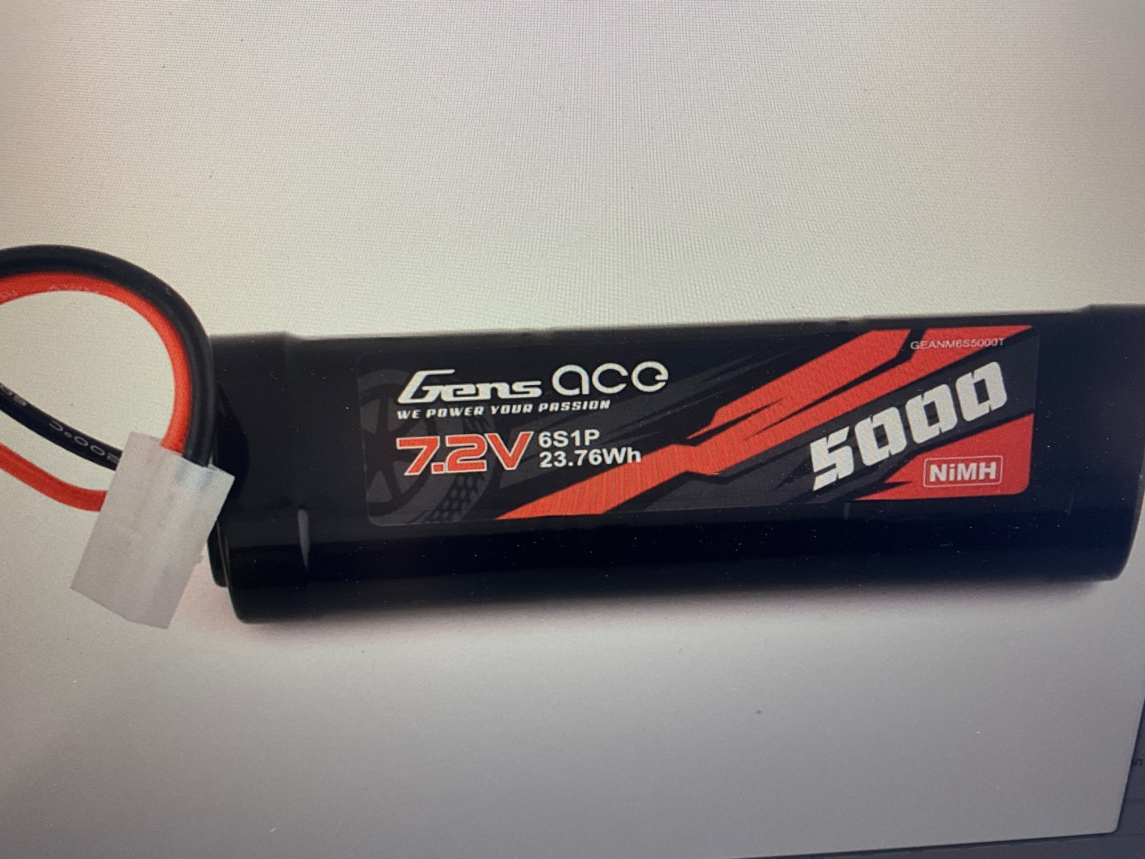 Gens Ace 6 Cell 7.2V NiMh Battery (5000mAh) w/Tamiya Connector