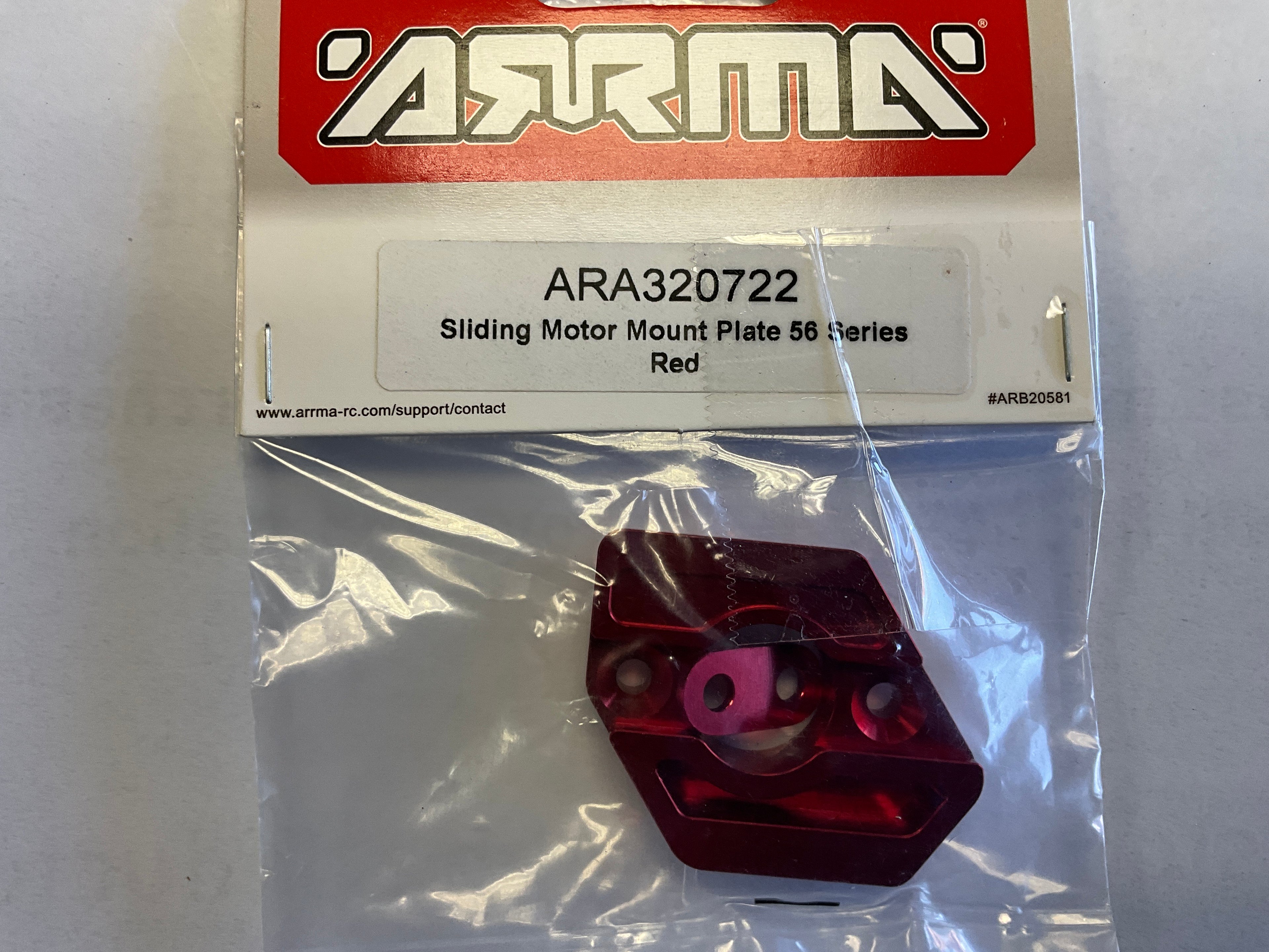 ARRMA Sliding Motor Mount Plate 56 Series, Red