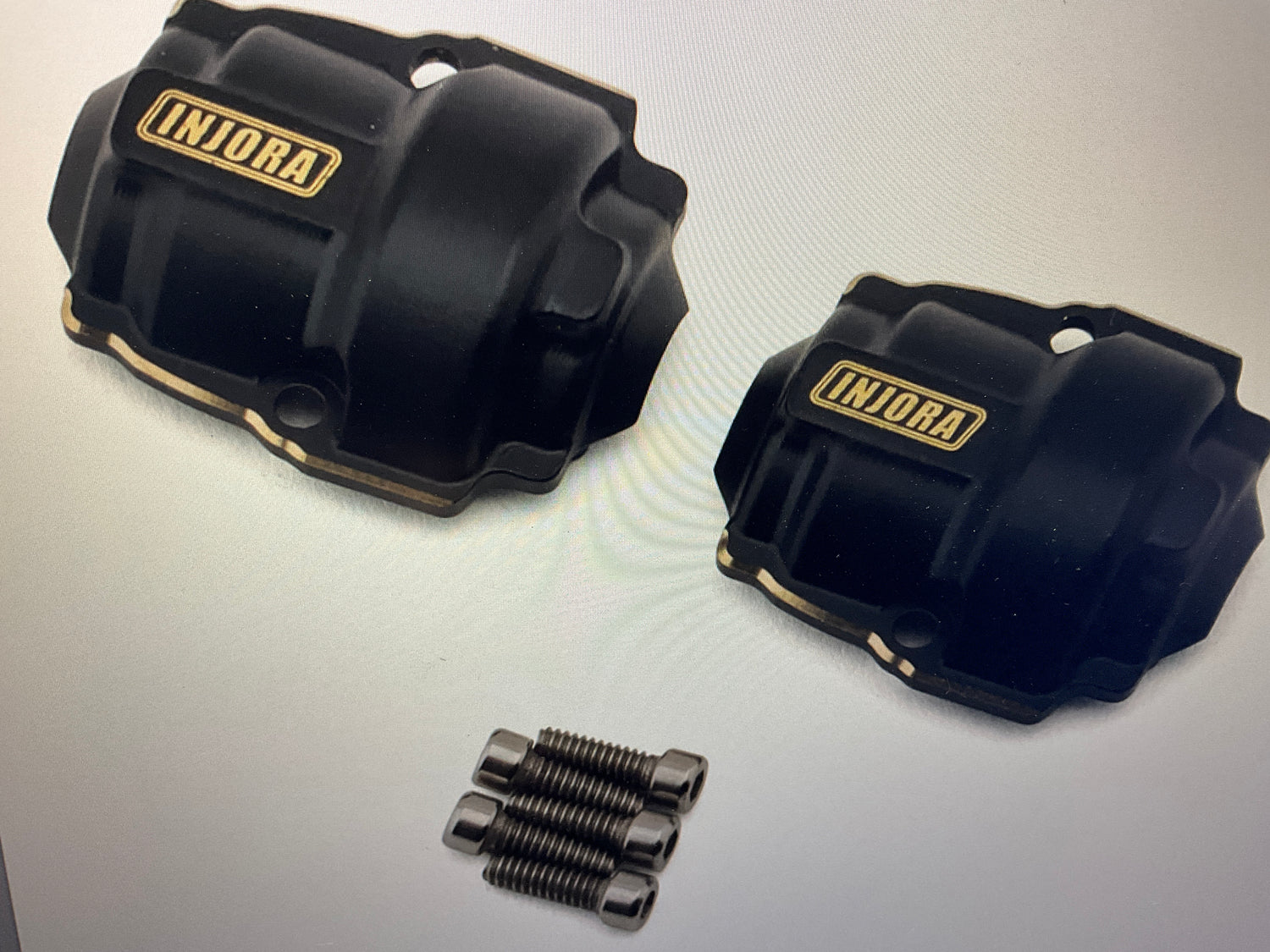 Injora Redcat Ascent-18 Brass Differential Covers (Black) (2) (7g ea)