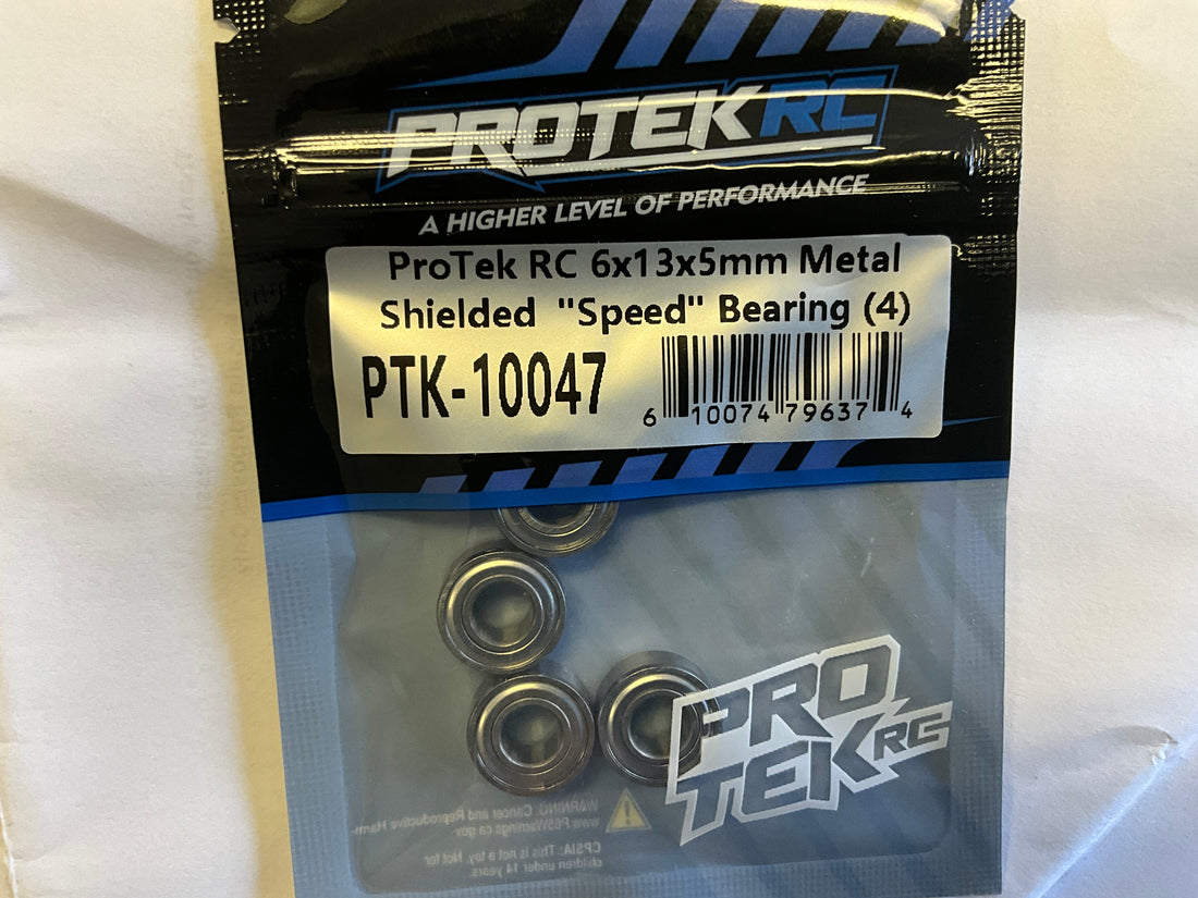 ProTek RC 6x13x5mm Metal Shielded &quot;Speed&quot; Bearing (4)