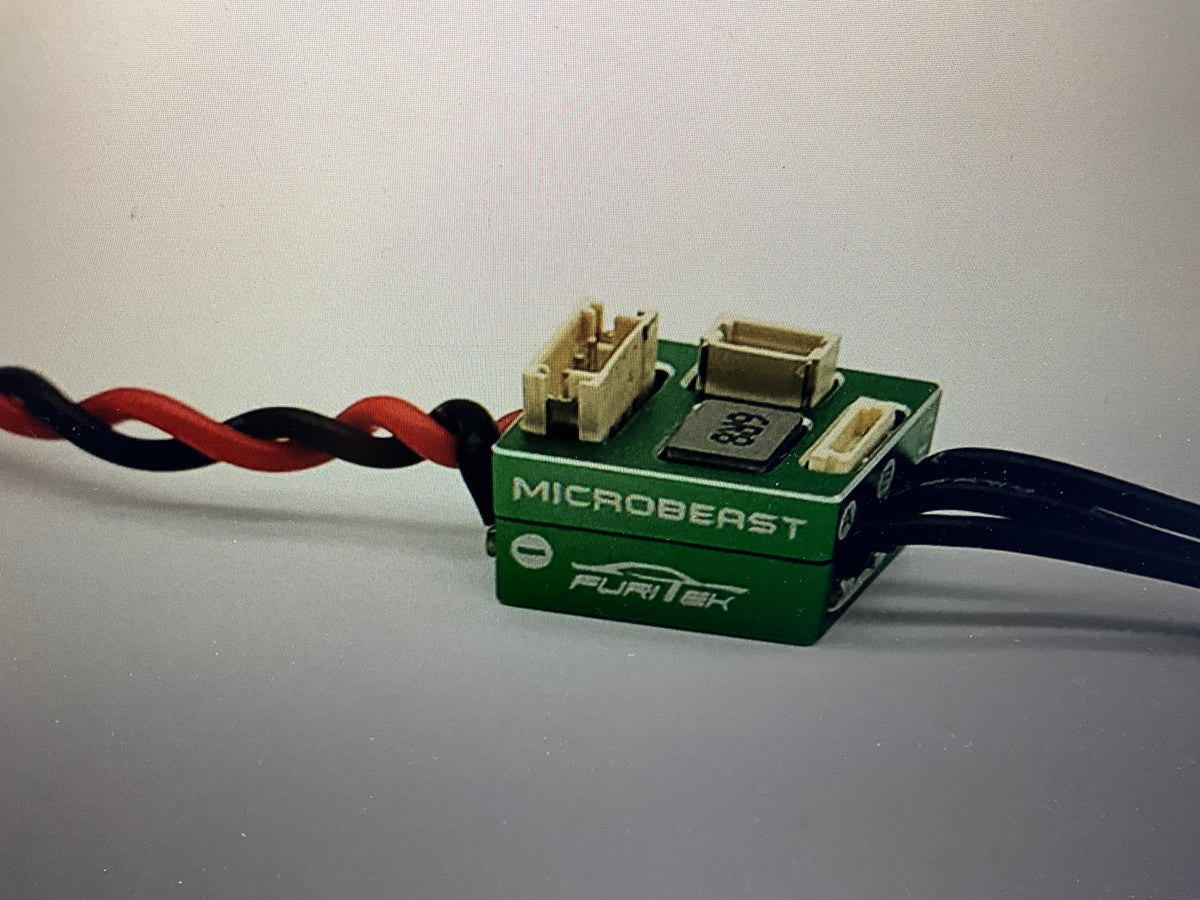 Furitek Microbeast 25A Micro 1/28 &amp; 1/24 Drift/Race Sensored Brushless ESC w/WiFi (Green) Module 2S LiPo