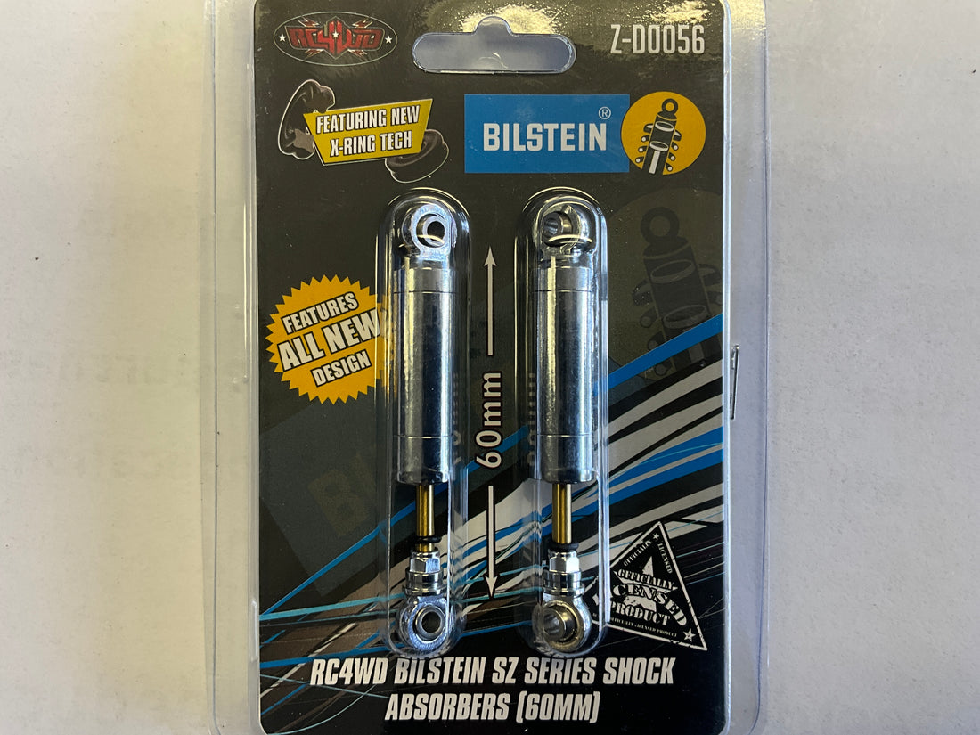 RC4WD Bilstein SZ Series Internal Spring Shocks (Chrome) (60mm) (2)