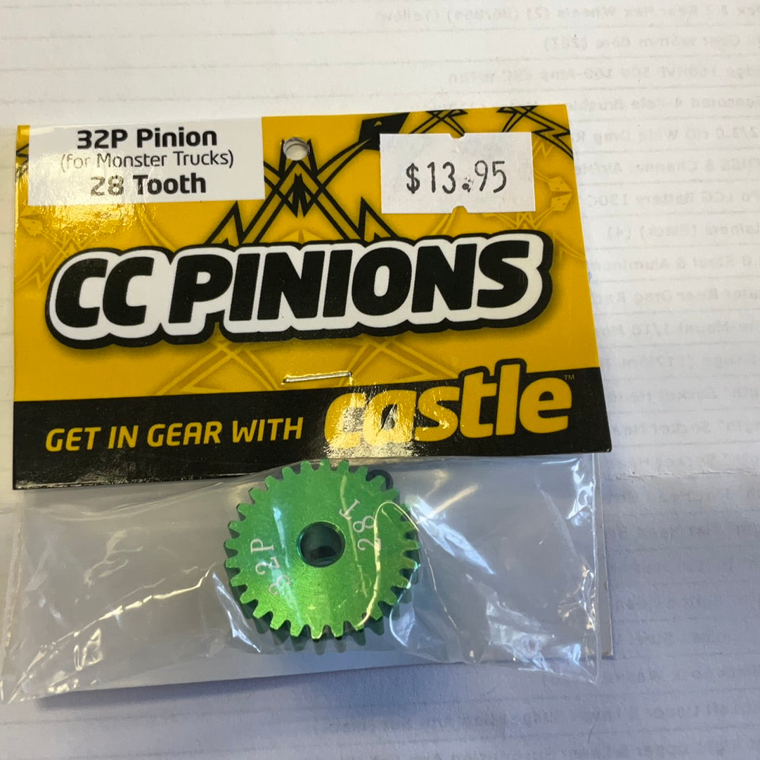 Castle Creations 32P Pinion Gear w/5mm Bore (28T)