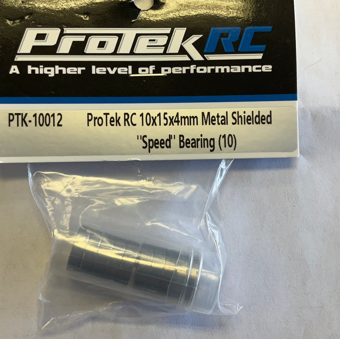 ProTek RC 10x15x4mm Metal Shielded &quot;Speed&quot; Bearing (10)