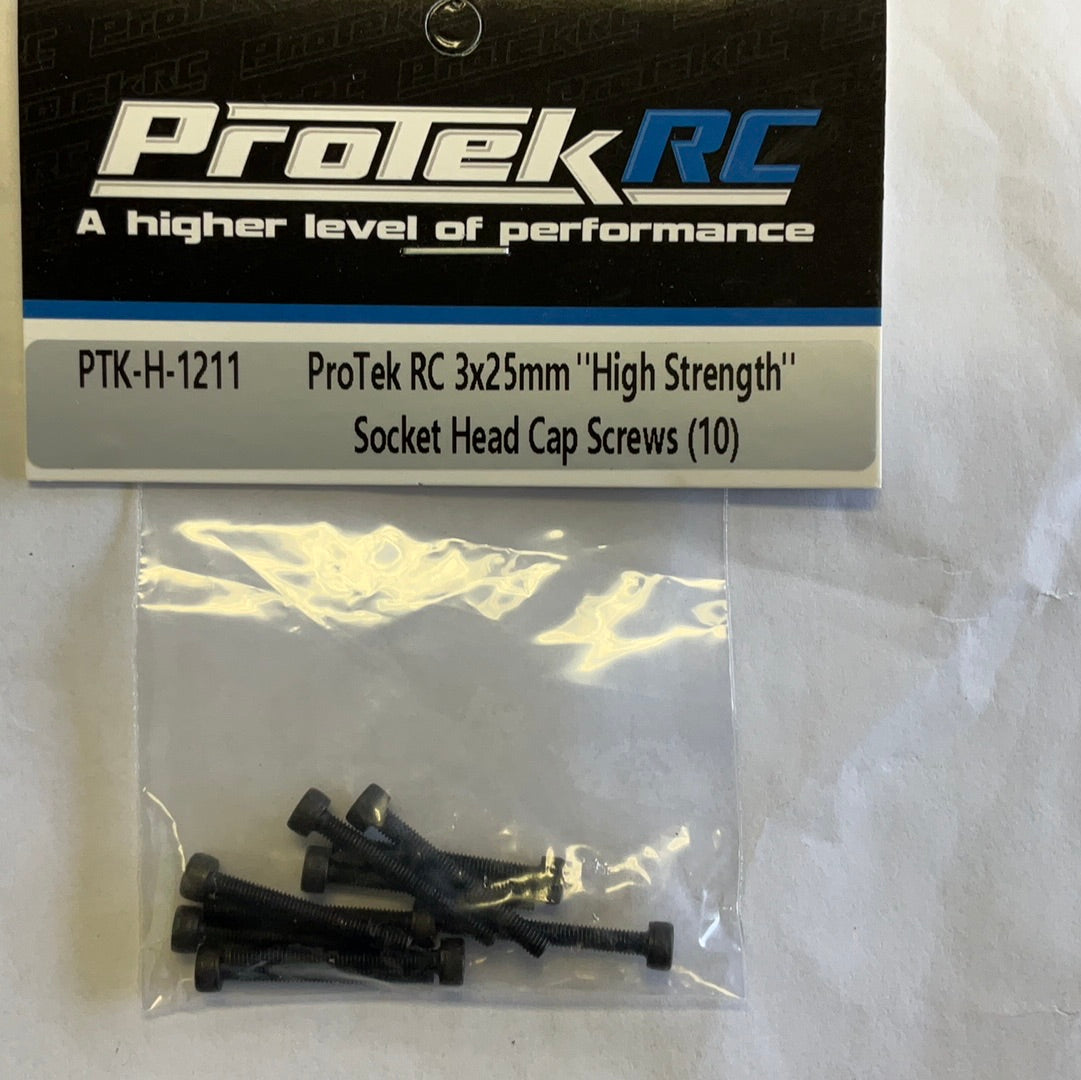 ProTek RC 3x25mm &quot;High Strength&quot; Socket Head Cap Screws (10)