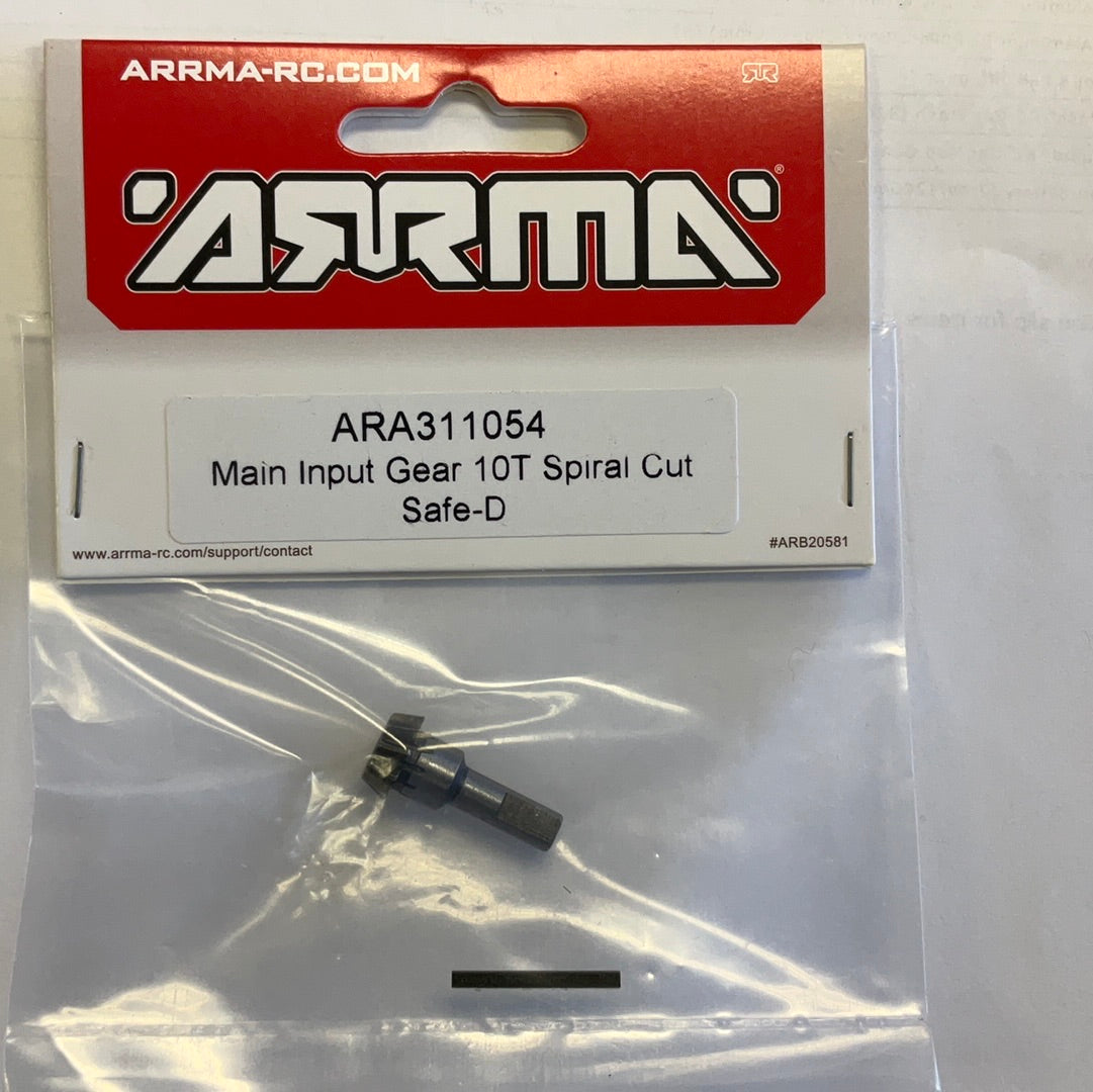 ARRMA Main Input Gear 10T Spiral Cut Safe-D