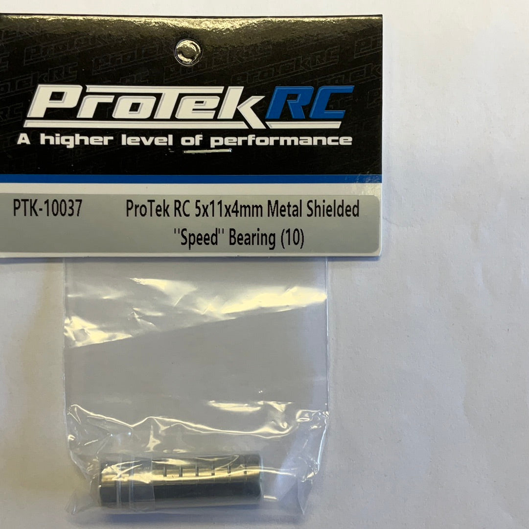 ProTek RC 5x11x4mm Metal Shielded &quot;Speed&quot; Bearing (10)