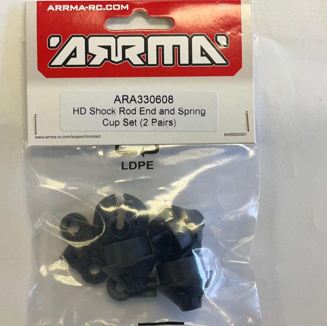 ARRMA HD Shock Rod End and Spring Cup Set (2 Pair)