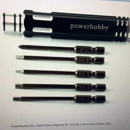Powerhobby Hex / Mulit Driver Magnetic RC Tool Set 1.5mm 2mm 2.5mm 3mm