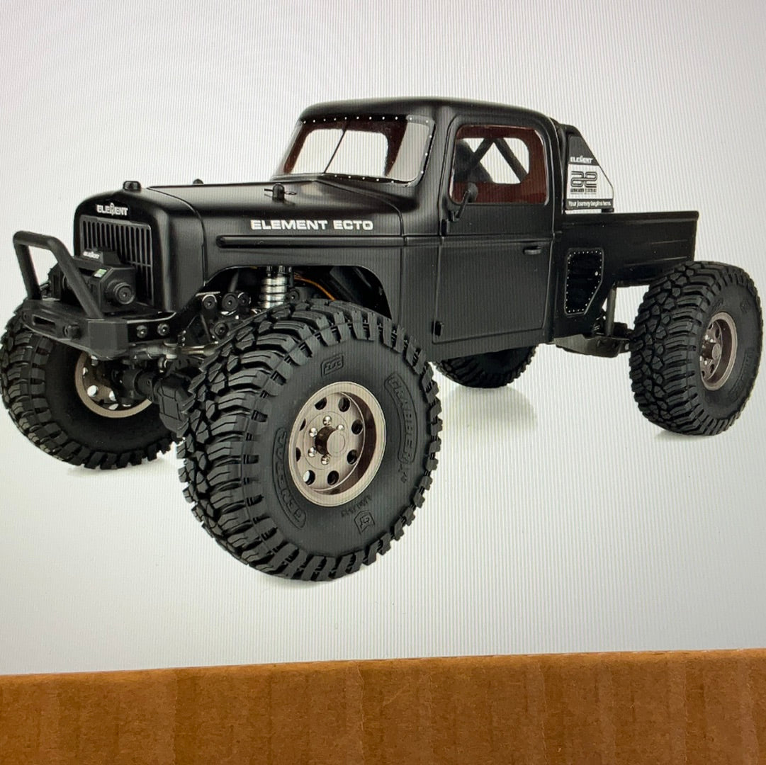 Element RC Enduro Ecto Black Trail Truck 4x4 RTR Rock Crawler w/2.4GHz Radio