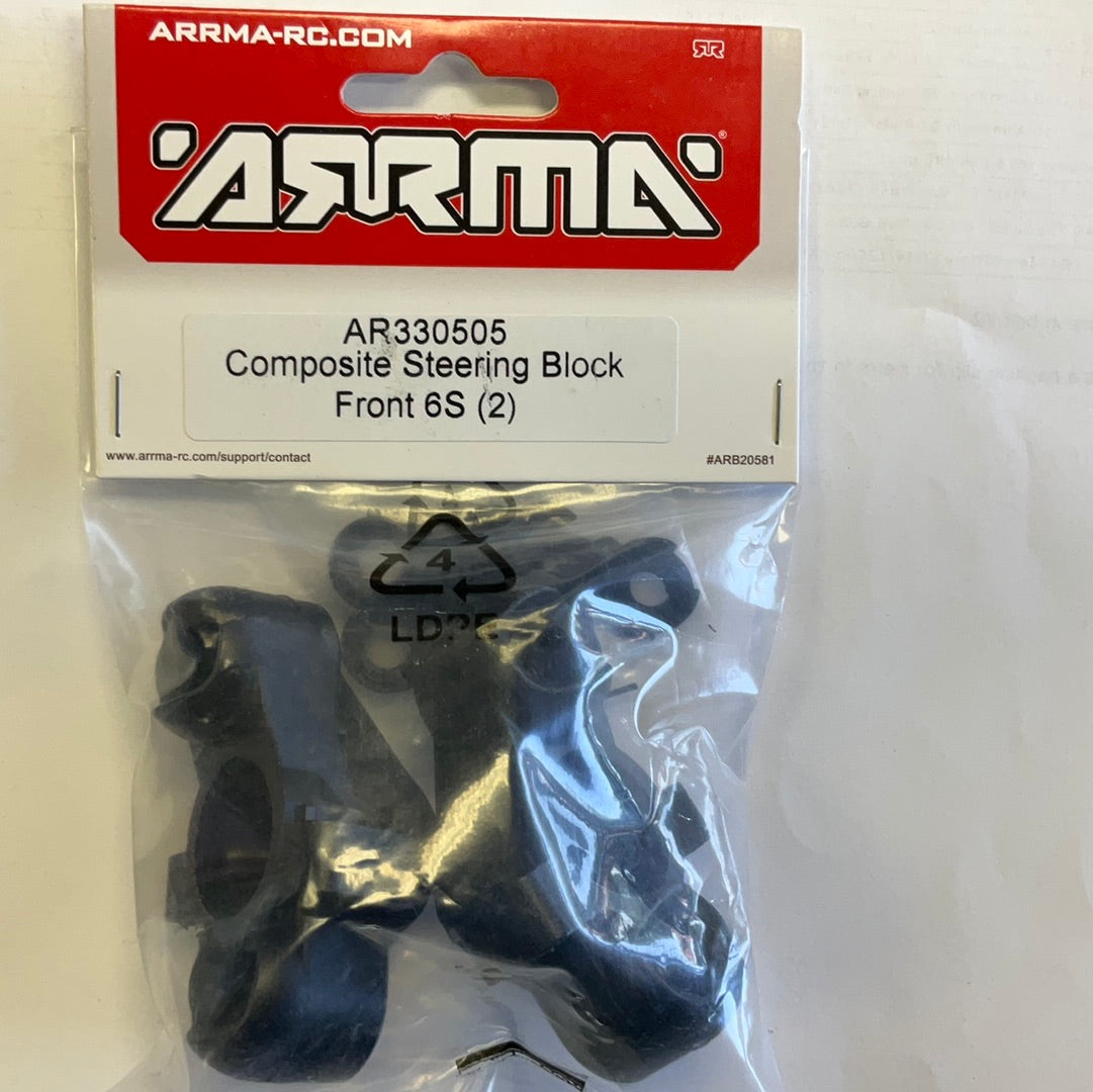 ARRMA Composite Steering Block Front 6S (2) AR330505