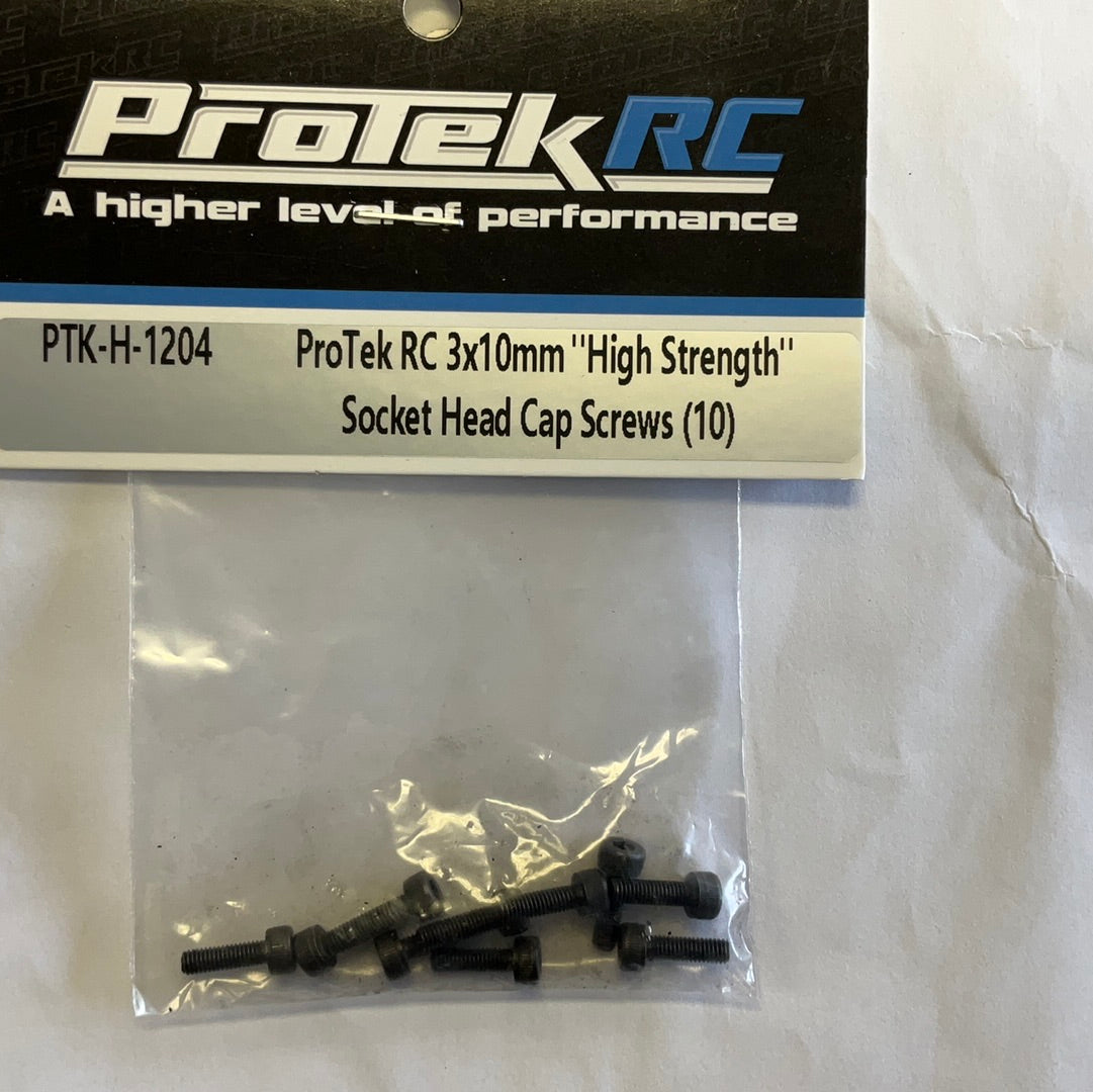 ProTek RC 3x10mm &quot;High Strength&quot; Socket Head Cap Screws (10)