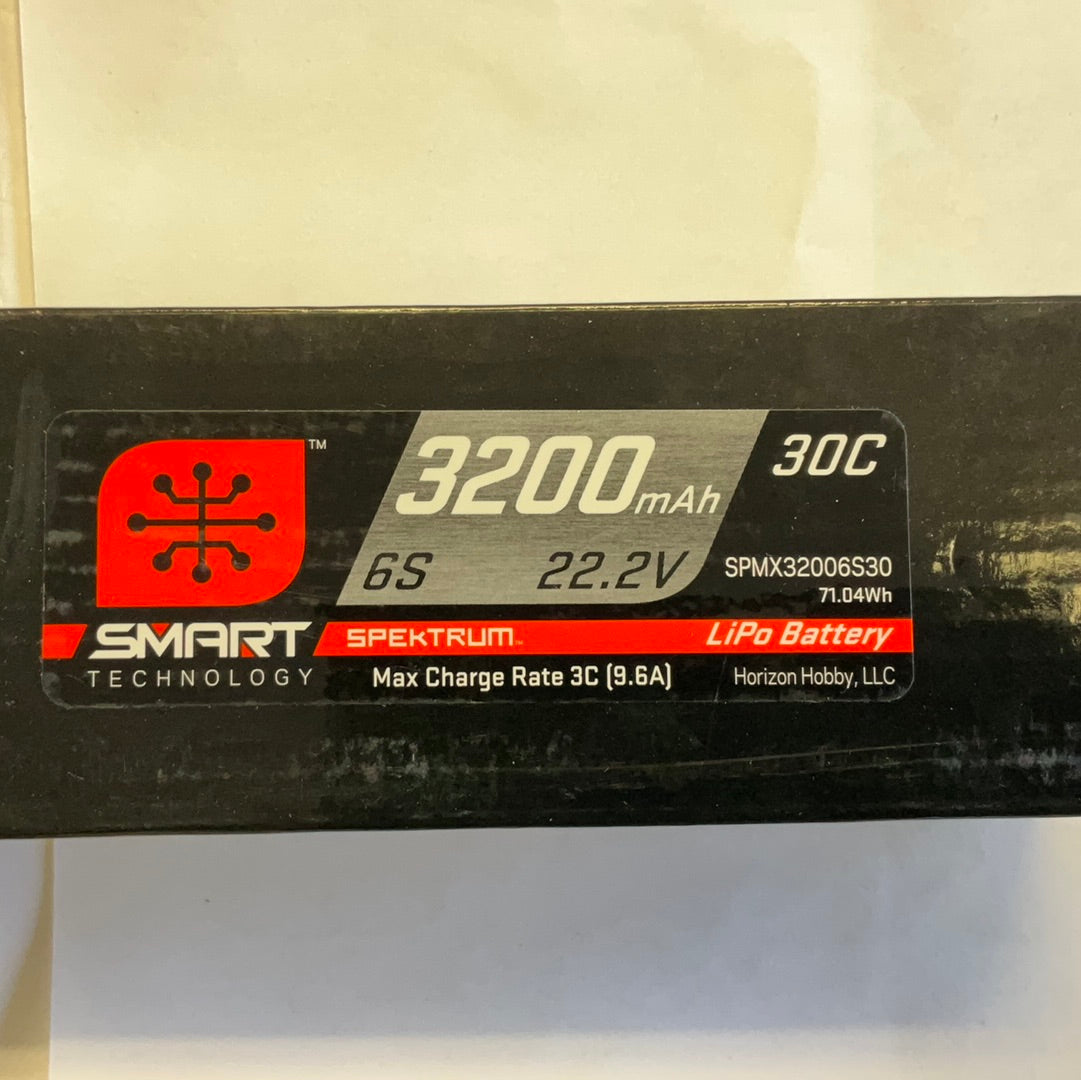 SPEKTRUM 22.2V 3200mAh 6S 30C Smart LiPo Battery: IC5