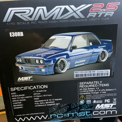 MST RMX 2.5 1/10 2WD Brushless RTR Drift Car w/E30RB Body (Dark Blue)