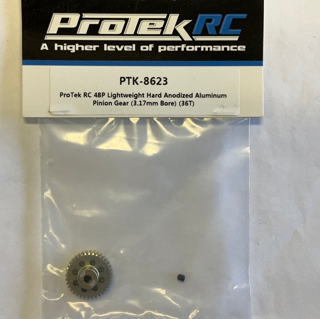ProTek RC 48P Lightweight Hard Anodized Aluminum Pinion Gear (3.17mm Bore) (36T)