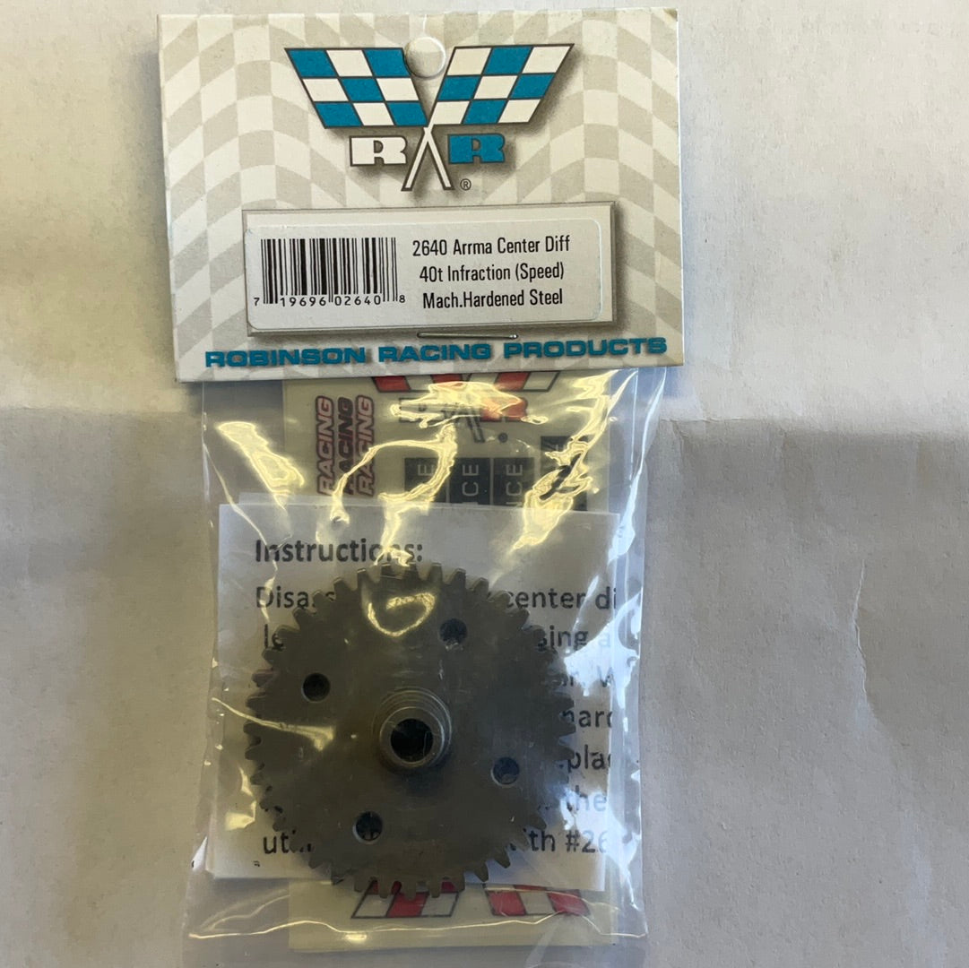 Robinson Racing 2640 Speed Differential Gear 40T Arrma Infraction