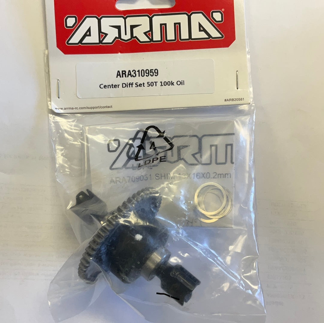 ARRMA Center Diff Set, 50T, 100k Oil