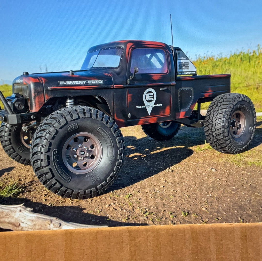 Element RC Enduro Ecto Black Trail Truck 4x4 RTR Rock Crawler w/2.4GHz Radio