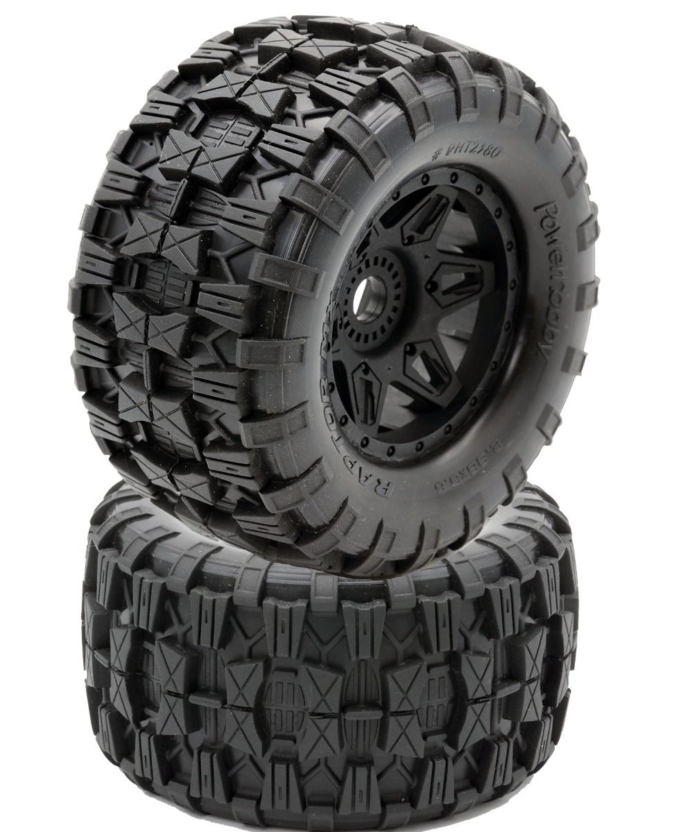 Powerhobby Raptor MX Belted All Terrain Tires Mounted 17mm FOR Traxxas Maxx