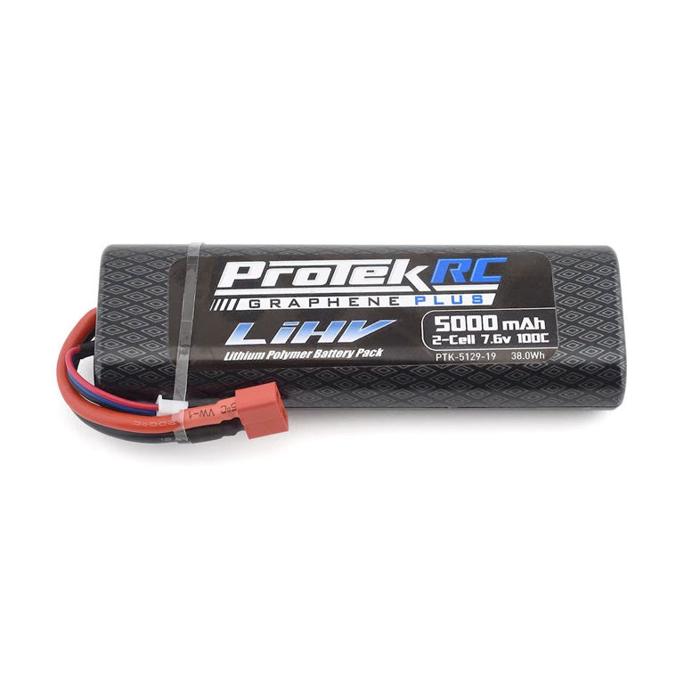 ProTek RC 2S 100C Si-Graphene + HV LiPo Stick Pack TCS Battery (7.6V/5000mAh) w/T-Style Connector (ROAR Approved)