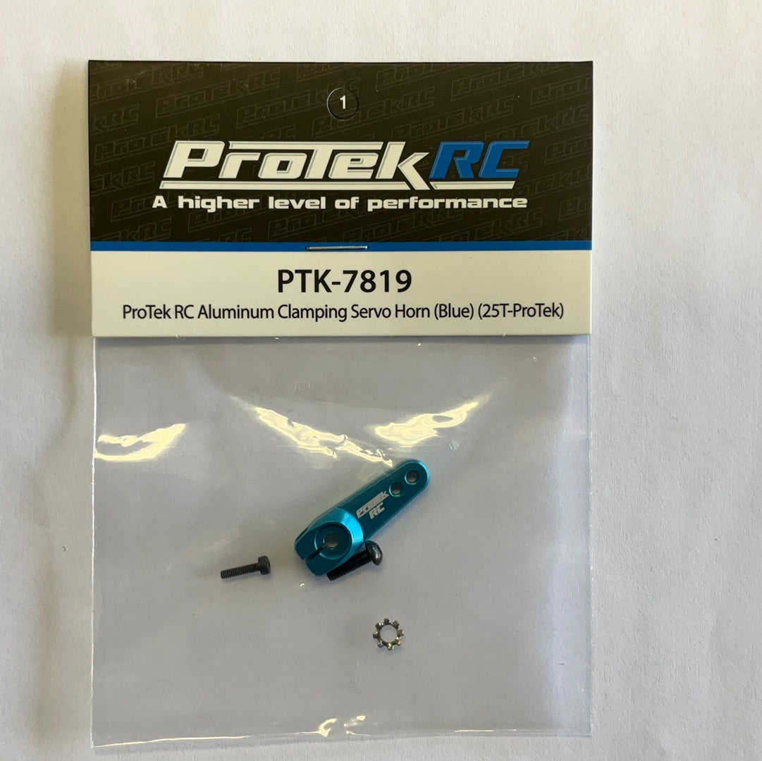 ProTek RC Aluminum Clamping Servo Horn (Blue) (25T-ProTek)