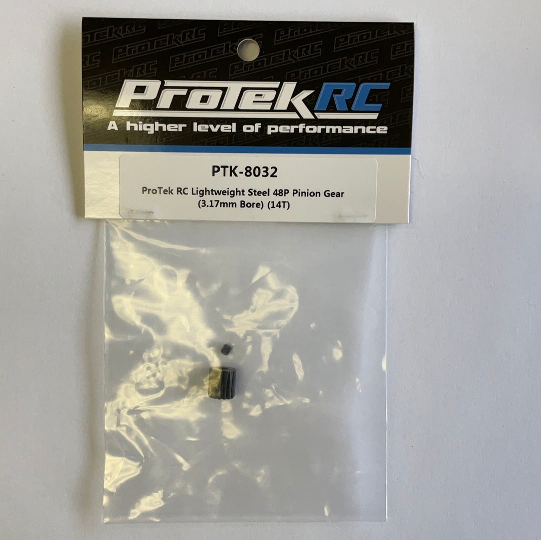 ProTek RC Lightweight Steel 48P Pinion Gear (3.17mm Bore) (14T)