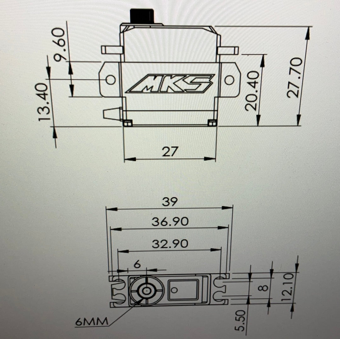MKS HV50P .07s 115oz-in High Voltage Servo