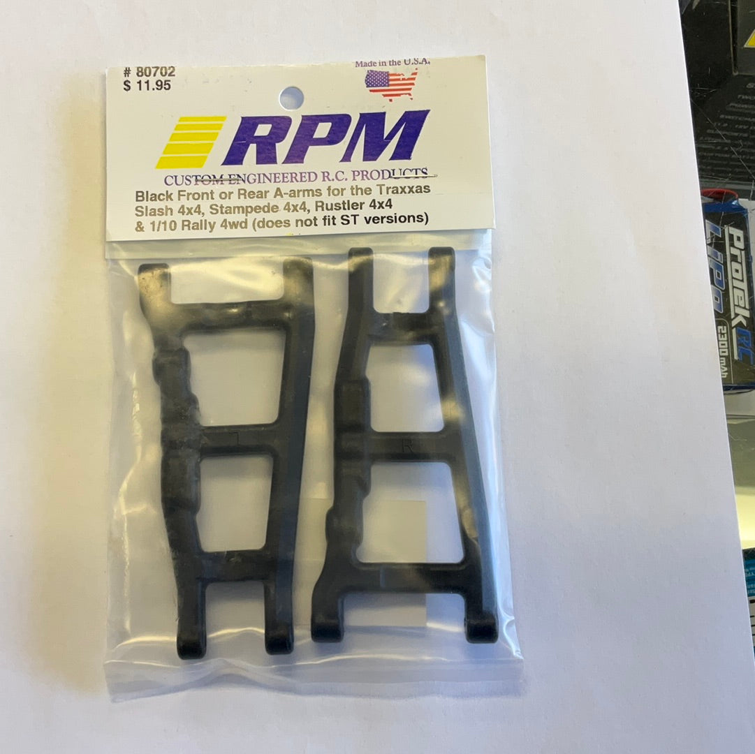 RPM Traxxas Slash 4x4 Front or Rear A-arms (Black)