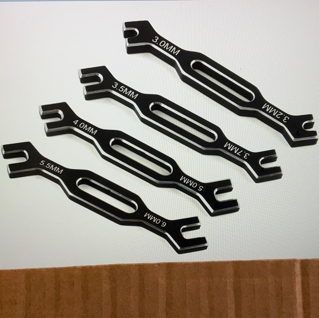 ProTek RC Aluminum Turnbuckle Wrench Set (3, 3.2, 3.5, 3.7, 4, 5, 5.5 &amp; 6mm)