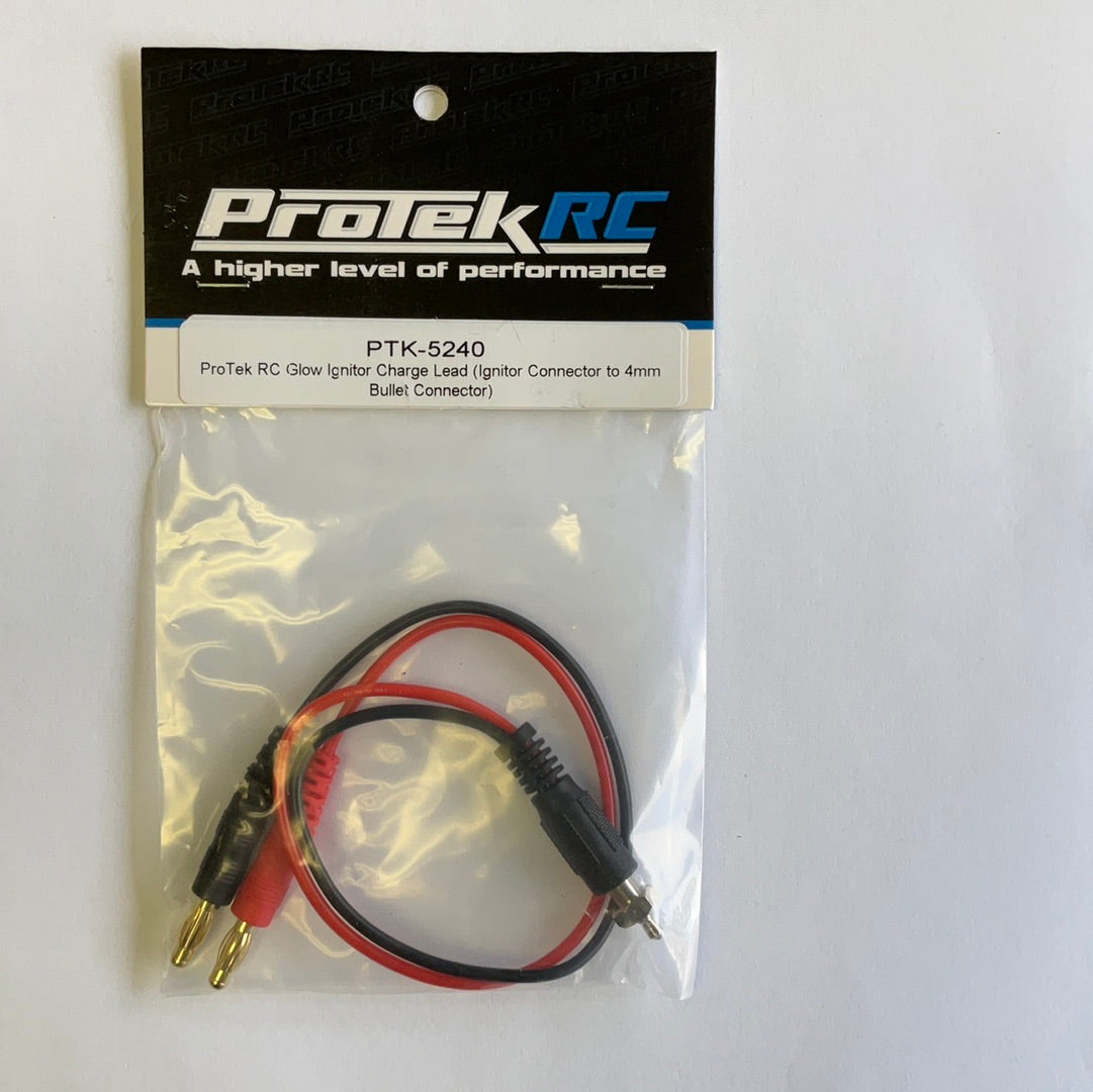 ProTek RC Glow Ignitor Charge Lead (Ignitor Connector to 4mm Bullet Connector)