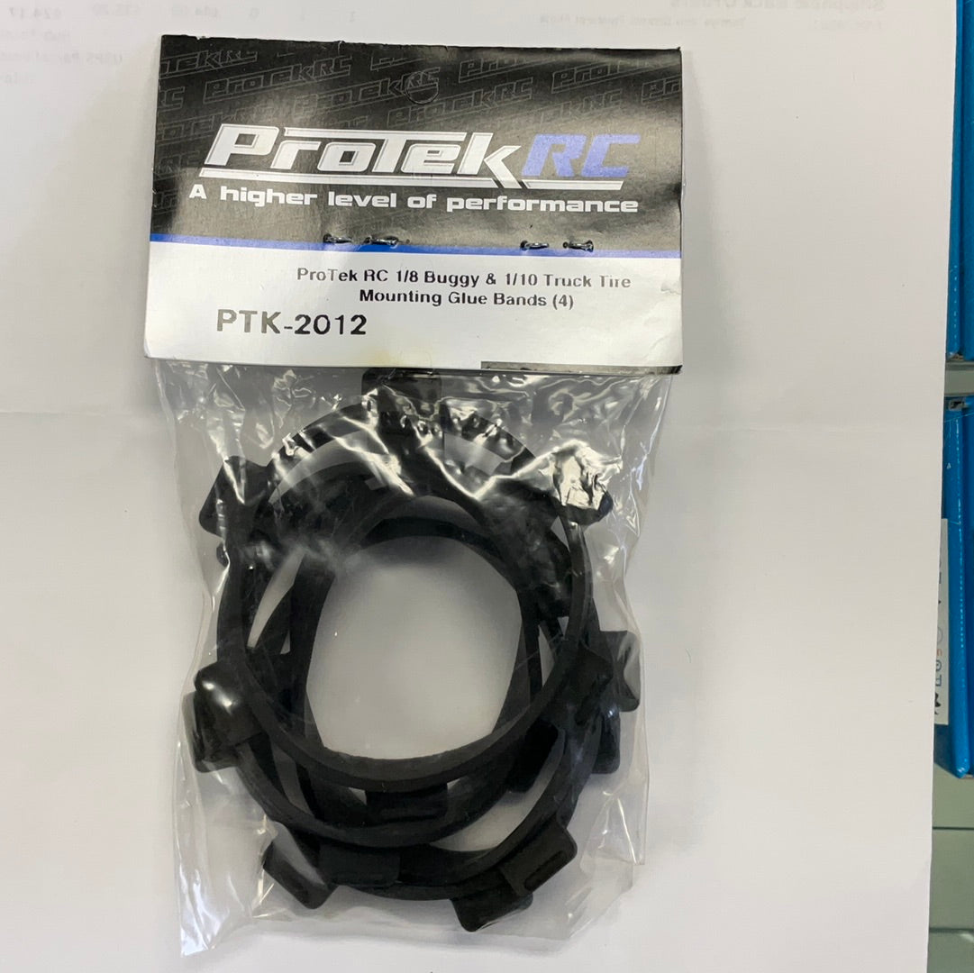 ProTek RC 1/8 Buggy &amp; 1/10 Truck Tire Mounting Glue Bands (4)