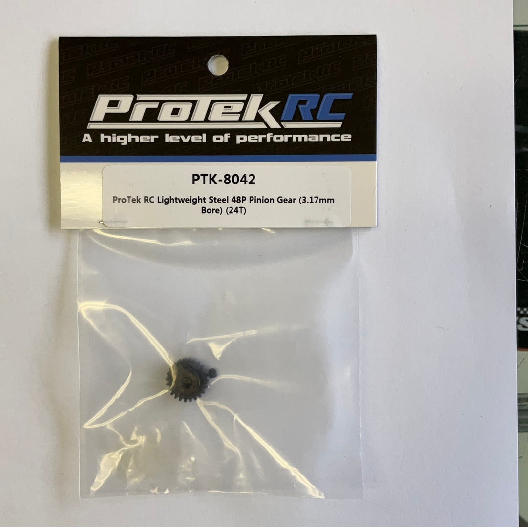 ProTek RC Lightweight Steel 48P Pinion Gear (3.17mm Bore) (24T)